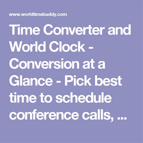 time converter for conference call.